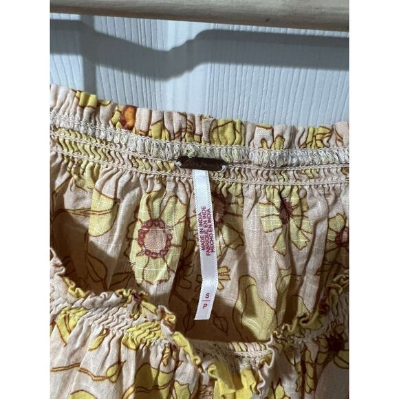 FREE PEOPLE Miss Daisy Cotton Printed Top Multicolor Petite S A001778 - Picture 10 of 12